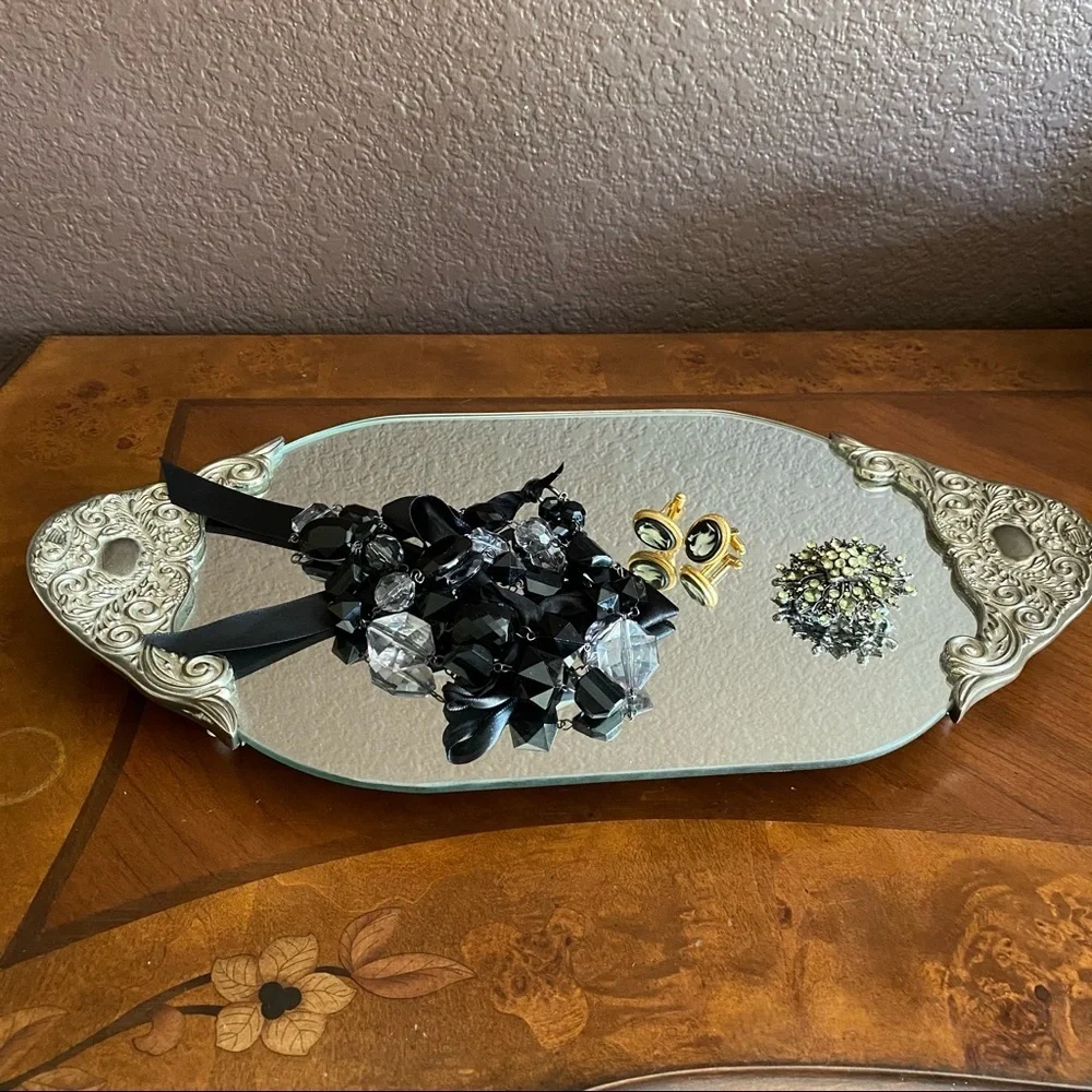 Vintage International Silver Co. Vanity Mirror .